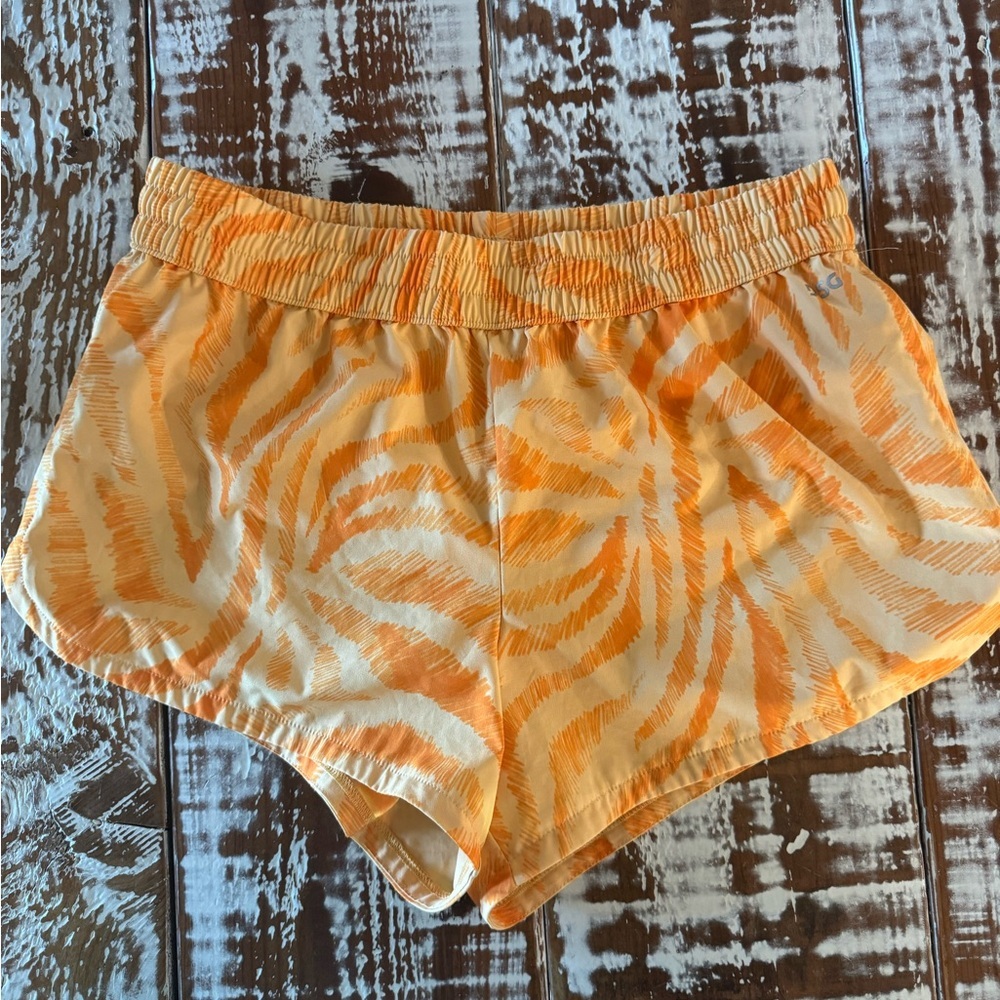 DSG Orange Zebra Print Shorts